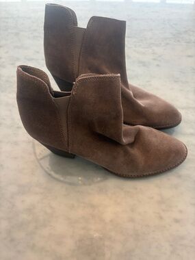 Dolce Vita Brown Suede Slouch Ankle Booties